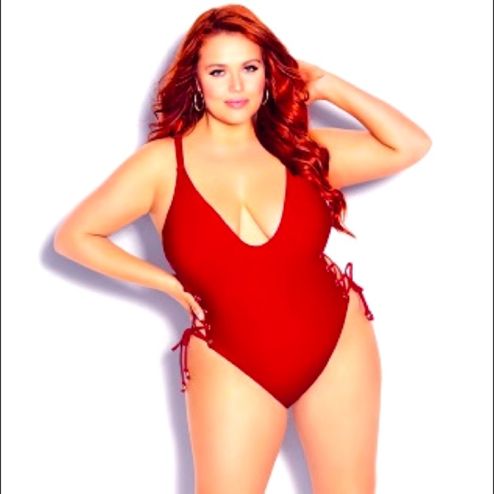 CCX By City Chic Lace Up One Piece, size 16